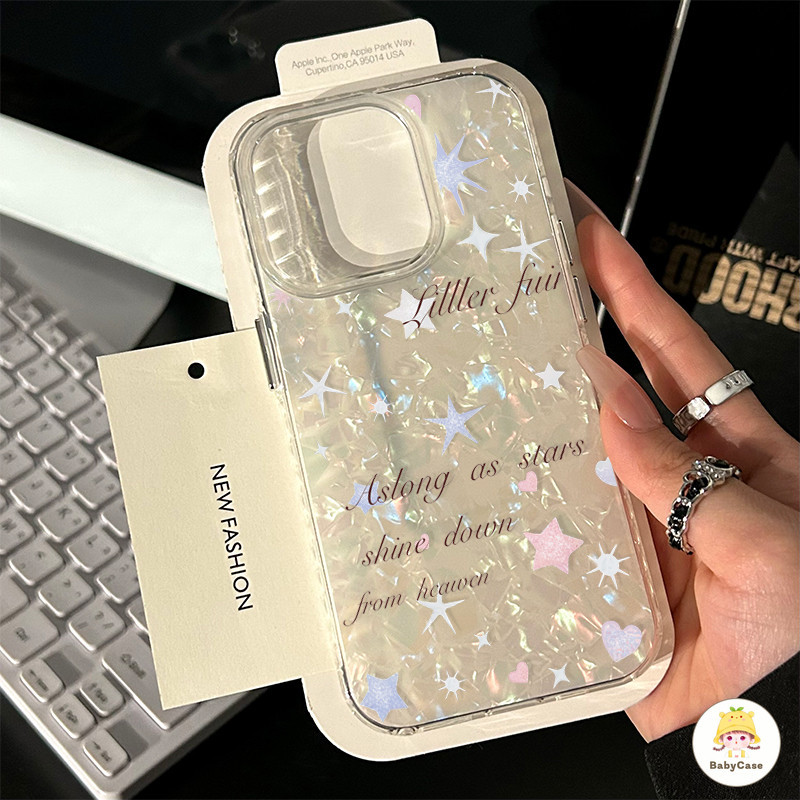 ดาวส่องแสงจดหมายภาษาอังกฤษ รมเลเซอร์ใสเคส Iphone 7Plus 11 Pro Max 12 14 15 13 Pro Max 7 8 14 15 Plus XR X XS Max SE 2022