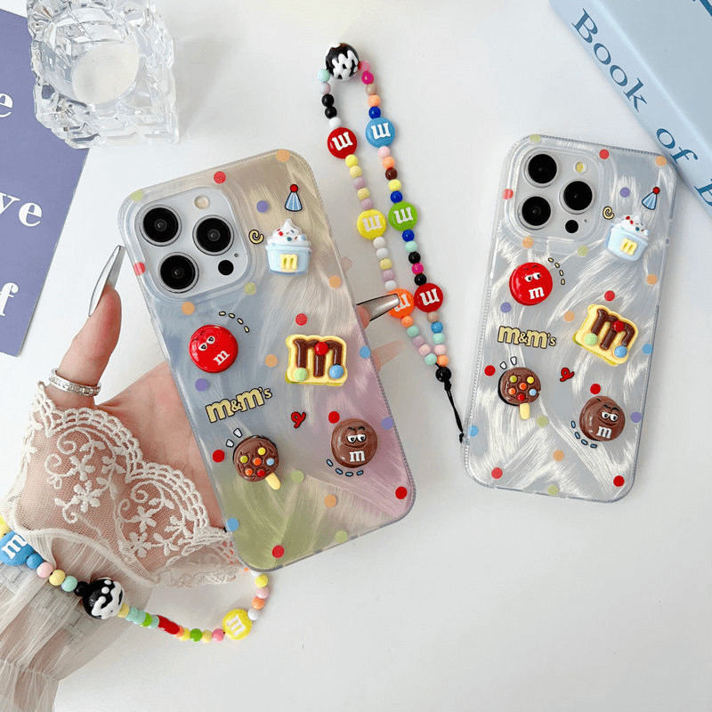 เคส Ultra Thin infinix Hot 50i 40i 40 30i 30 Play NFC 11 4G 10 9 8 Lite Tecno Spark GO 1 2022 2023 2024 2025 20C 20 10C 10 9 8C Smart 9 8 5 2020 7 6 POP Creative 3D Chocolate M Bean Chain Silver Hard Soft Phone Case Candy Color Back Cover YS 22