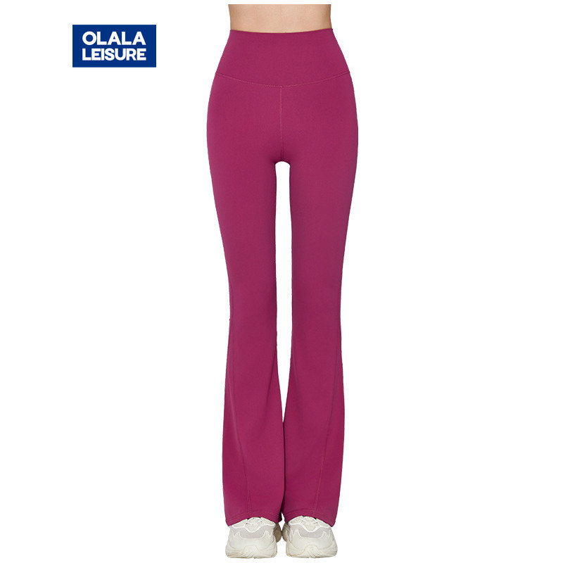 Yoga Sports Pants Leggings Flared Pants High Waist Back Pockets