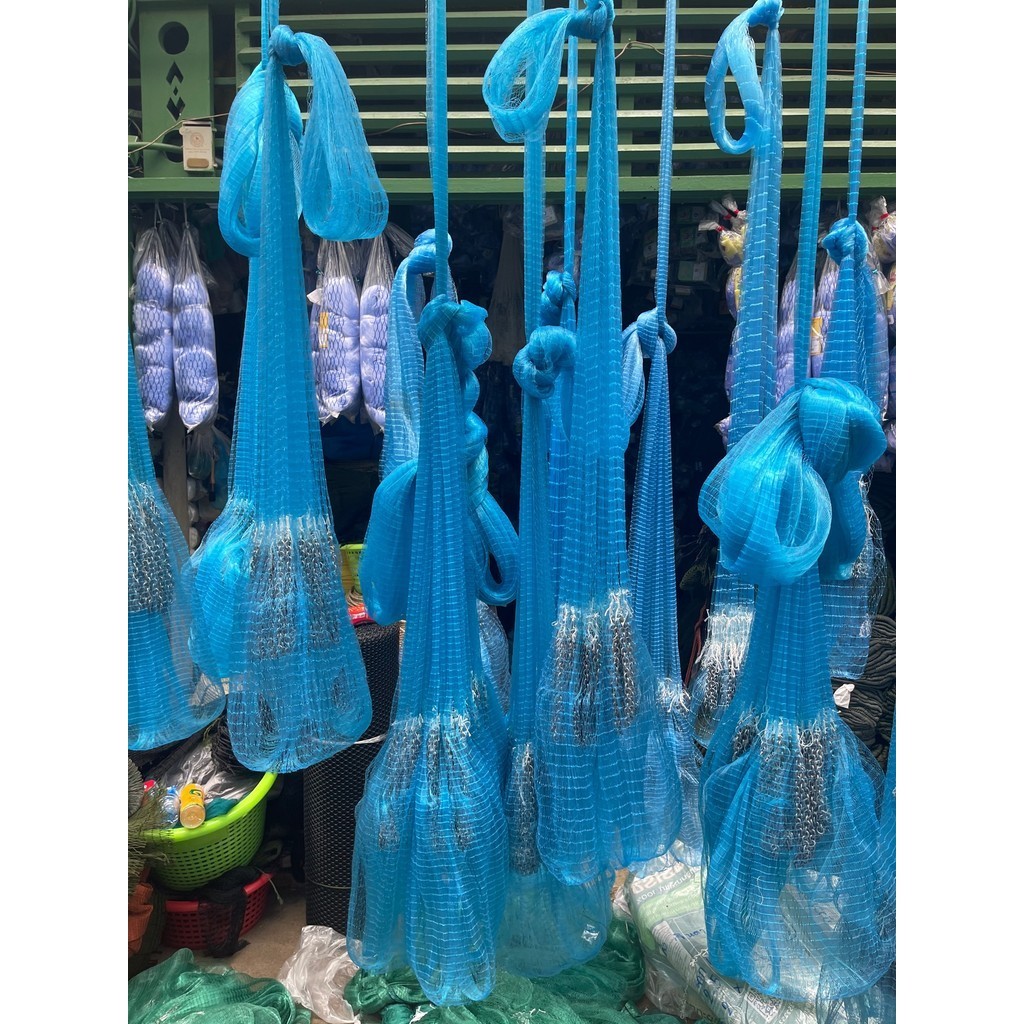 แหเอ็นหมานๆ 1.5เซน-7เซน  ขึ้นเพลาพร้อมใช้งาน  6ศอก-12ศอก ตะกั่วหนัก