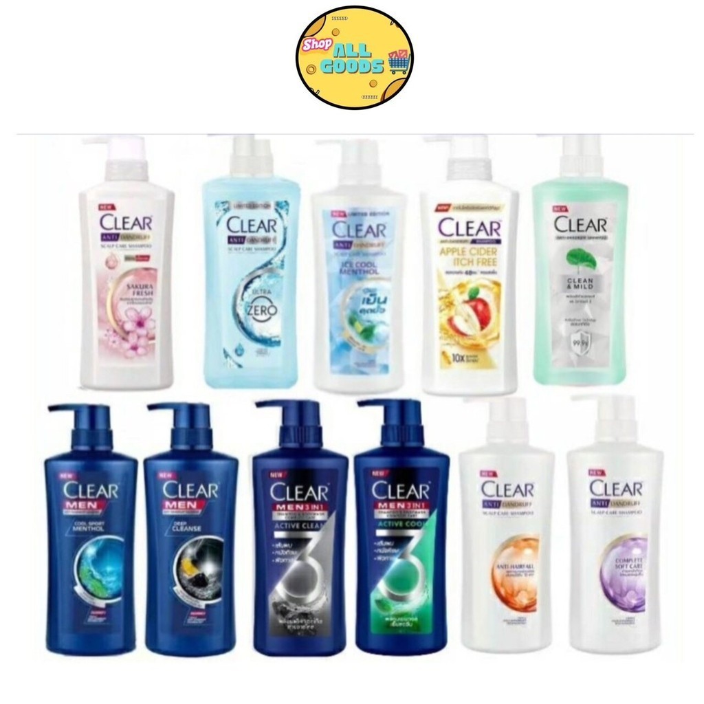 Clear เคลียร์ แชมพู หัวปั้ม แชมพูขจัดรังแค 360-435มล