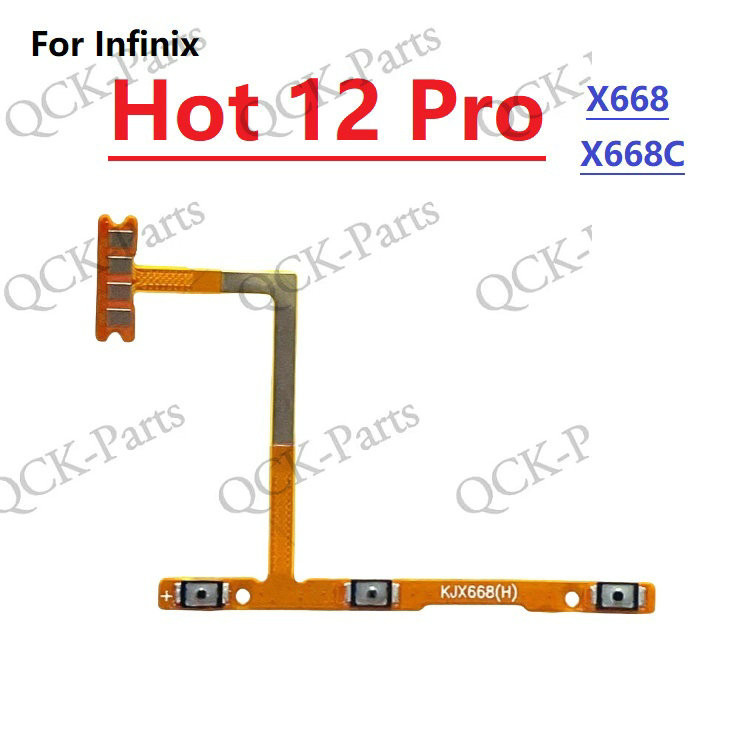 สําหรับ Infinix Hot 12 Play NFC 12i 12Pro เปิดสวิตช์ปิดเสียงระดับเสียง Flex สําหรับ X6816 X6816C X68