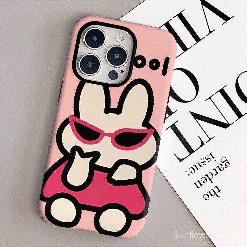 เคสโทรศัพท์มือถือสำหรับ iPhone กระต่ายน่ารักสำหรับ iphone15เคสโทรศัพท์มือถือฟิล์ม iphone13pro/14/12/