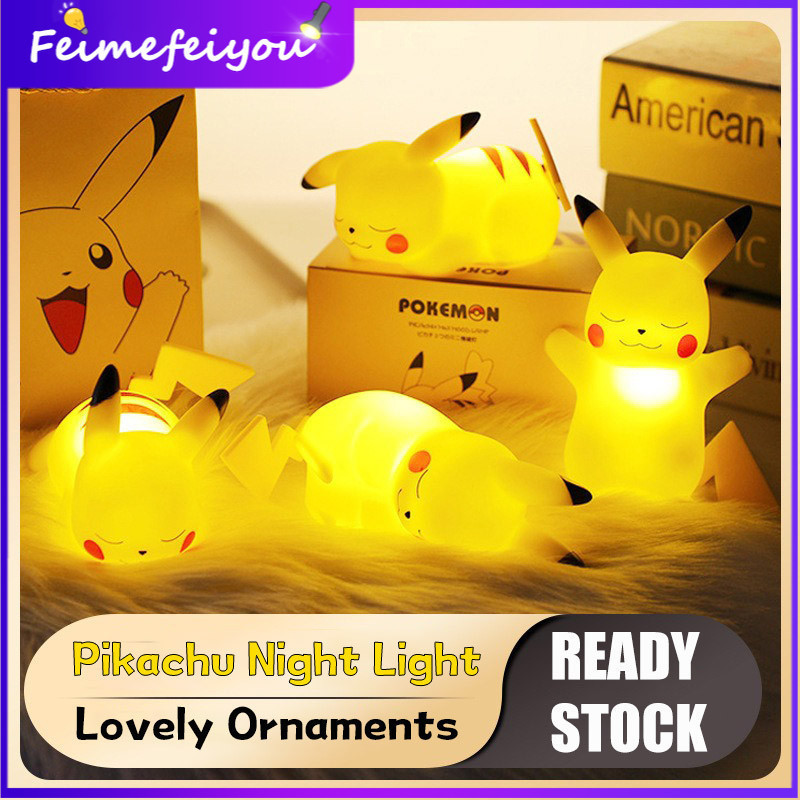 [คลังสินค้าพร้อม]ใหม่น่ารักปิกาจูสร้างสรรค์ของขวัญวันเกิดเครื่องประดับตารางโปเกมอนไฟกลางคืน
