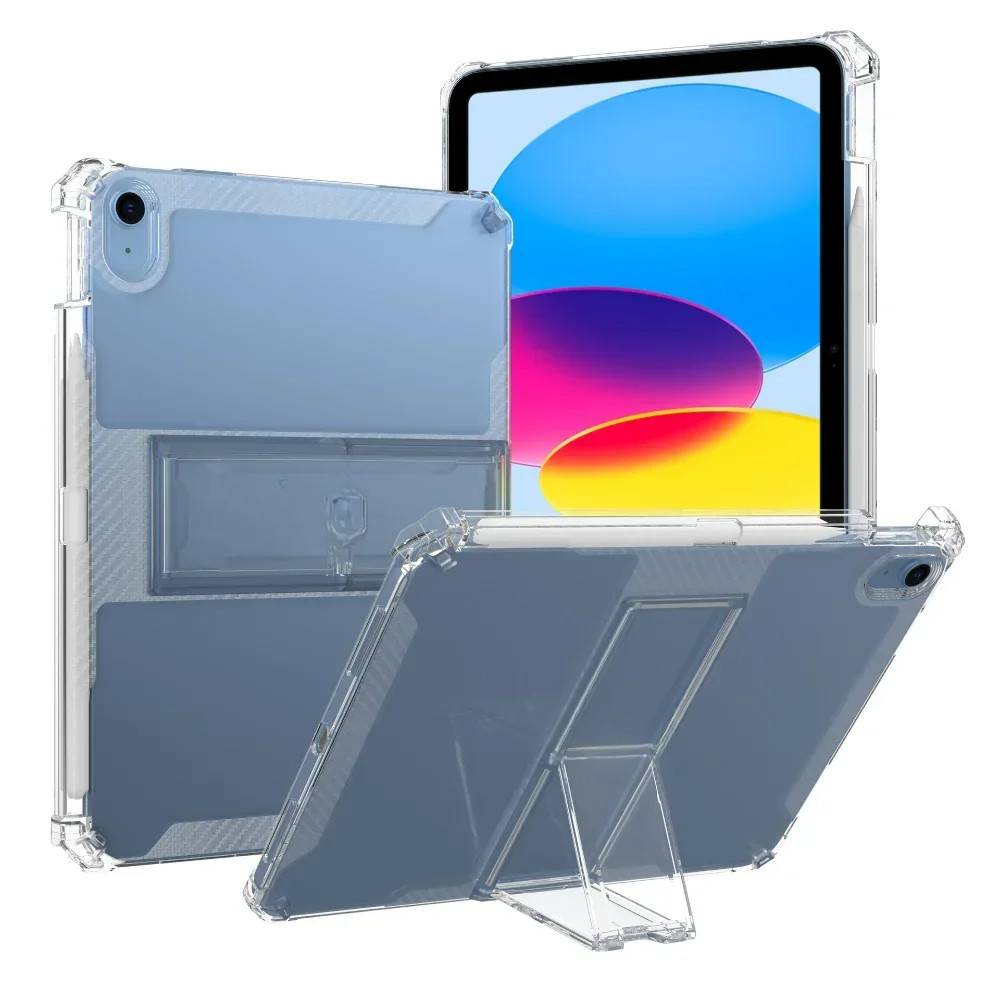 ยืนกรณีแท็บเล็ตสําหรับ Apple ipad 10 10.9 นิ้ว ipad pro 12.9 "ผู้ถือปากกา TPU โปร่งใสนุ่มสําหรับ iPadPro 11 10.5 Air 5 4 3 10.9 10.2 10th 9th 8th 7th Gen 2022 2020