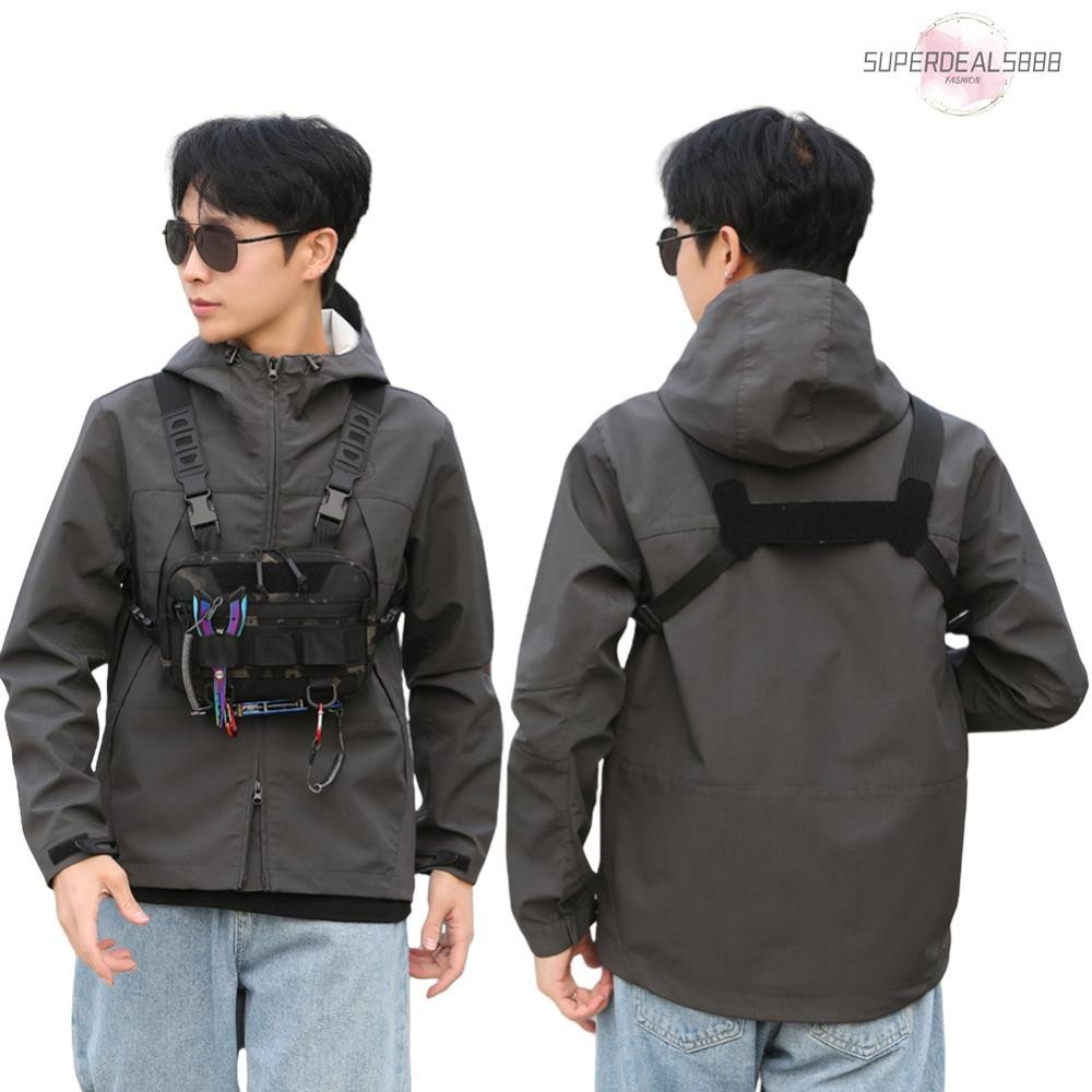 Climbing Camping Backpack กระเป๋าเป้เสื้อกั๊กเดินทางความจุขนาดใหญ่สําหรับกีฬากลางแจ้ง [SuperDeals888.th]