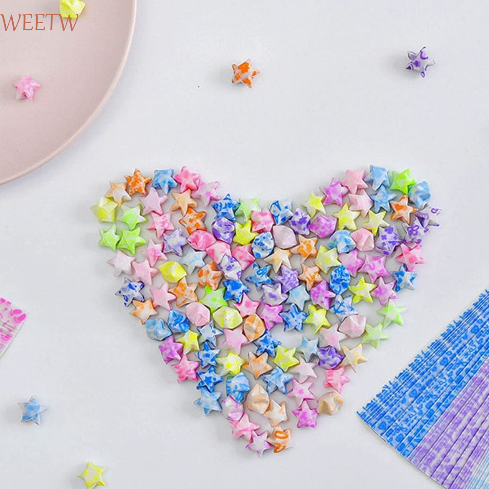 Weekw Origami Paper Creative 2023 กระดาษงานฝีมือเรืองแสงกลิตเตอร์ตกแต่ง