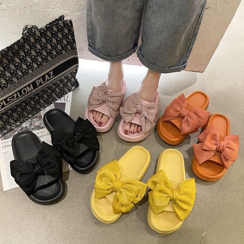 Dioor Ladies ฤดูร้อนใหม่สบายบ้านอาบน้ําหนา soled รองเท้าชายหาดเส้นตรง