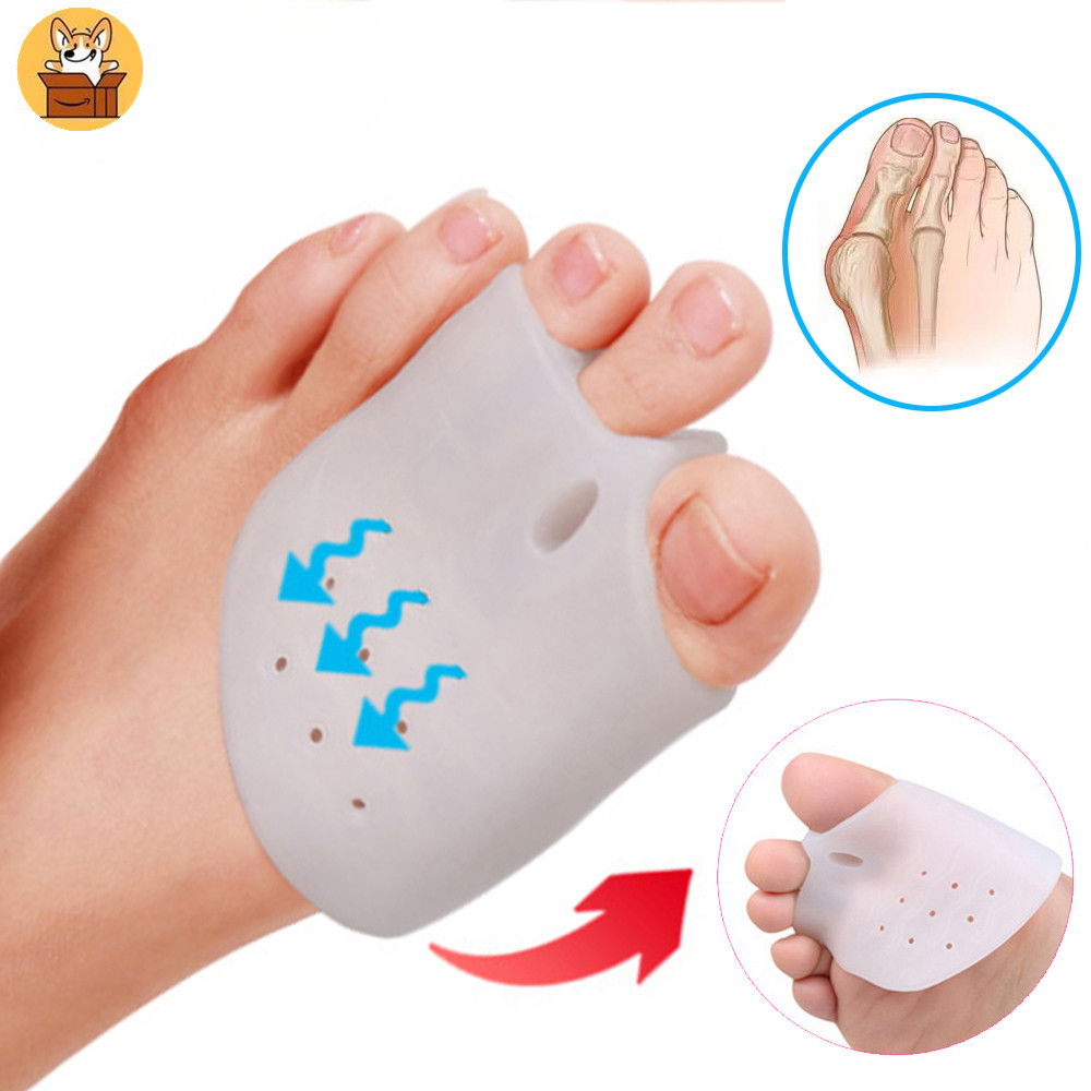 Am-az2Pcs ซิลิโคนเจล Bunion Toe Separator Forefoot Protector Pads Hallux Valgus Orthopedic Foot Care Thumb Straightener