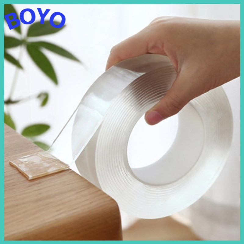 เทปกาว 2 หน้านาโน โปร่งใส อเนกประสงค์ เทปรุ่นนาโน กันน้ำ กาวสองหน้าแบบใส ไม่ทิ้งร่องรอย