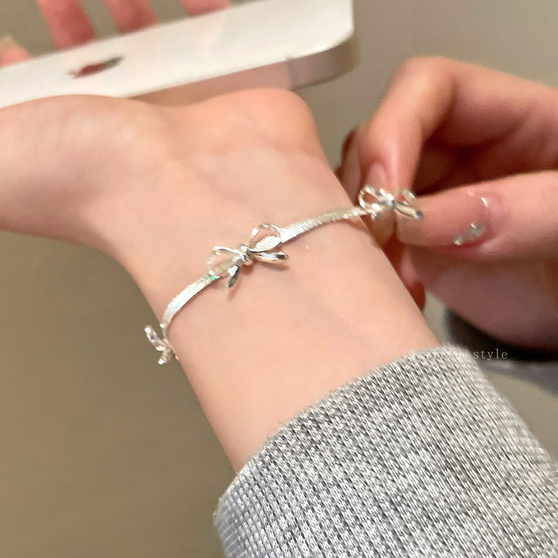 Fsahion สวยเงิน Boknot สายรัดข้อมือกําไลข้อมือ