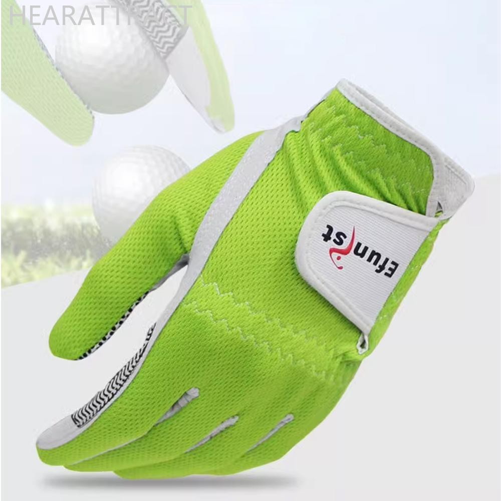 Hearatract 1 PC ถุงมือกอล์ฟลื่นชายนาโนผ้าไมโครไฟเบอร์ Breathable ผ้าตาข่ายถุงมือปาล์มซิลิโคนอุปกรณ์กอล์ฟ G7S5