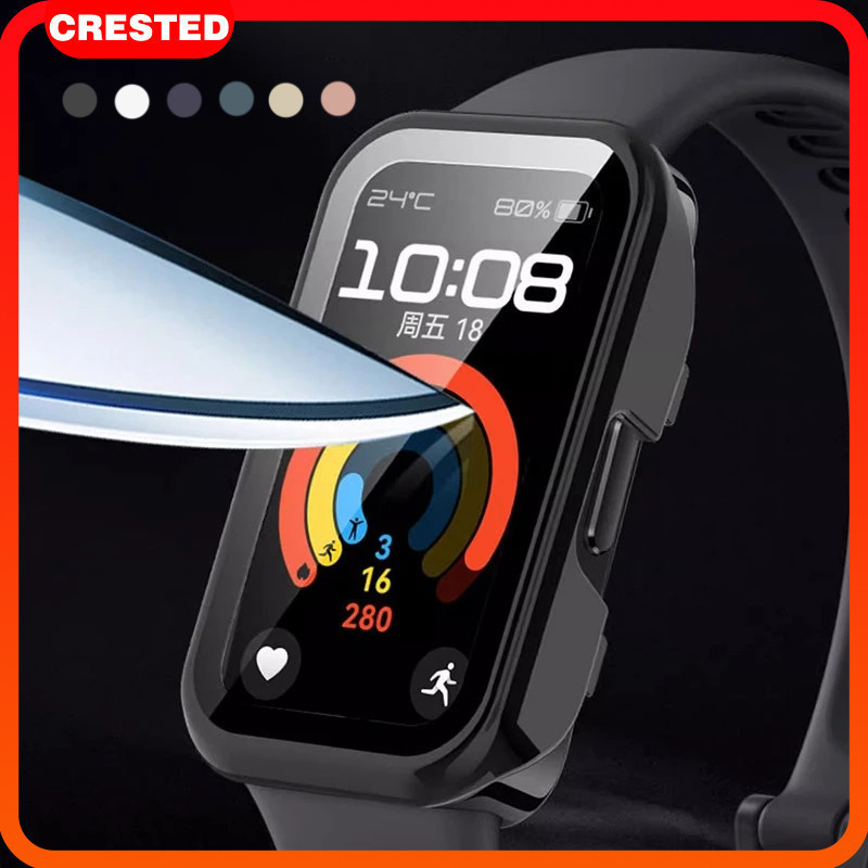 PC Case สำหรับ Huawei band 9 8 NFC กระจกนิรภัยป้องกันหน้าจออุปกรณ์เสริม smartwatch Huawei band 9 8
