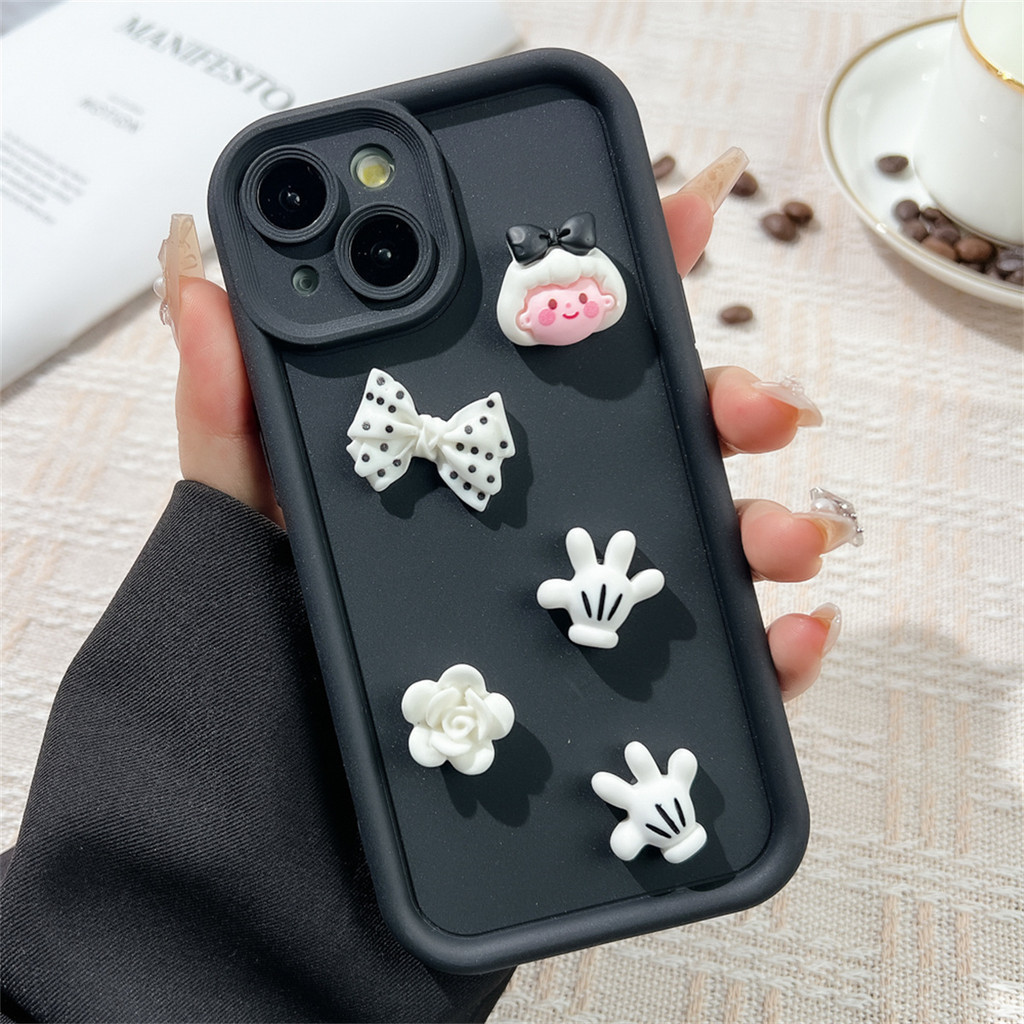 เคสทรศัพท์ 3D แฮนด์เมด DIY สาว สําหรับ Samsung A35 A54 A55 A05 A05S A15 A06 A16 A12 A33 A25 S24 S23 S22 S21 S20 FE Ultra