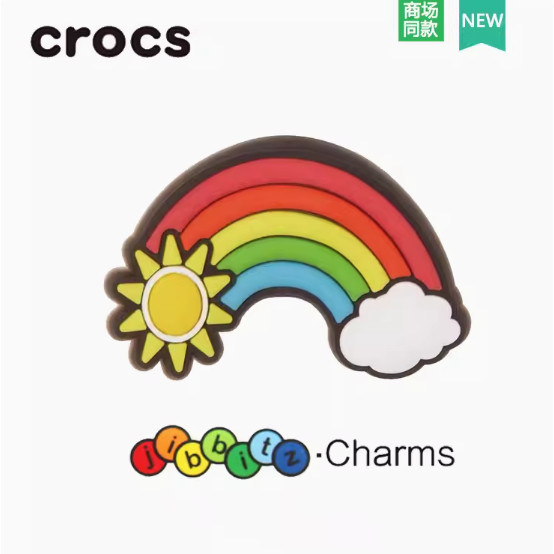 ใหม่ Crocs Charm อุปกรณ์เสริม DIY หัวเข็มขัดรูปดอกไม้น่ารัก PVC อารมณ์ที่สวยงามสําหรับรองเท้า Crocs ด้านบน
