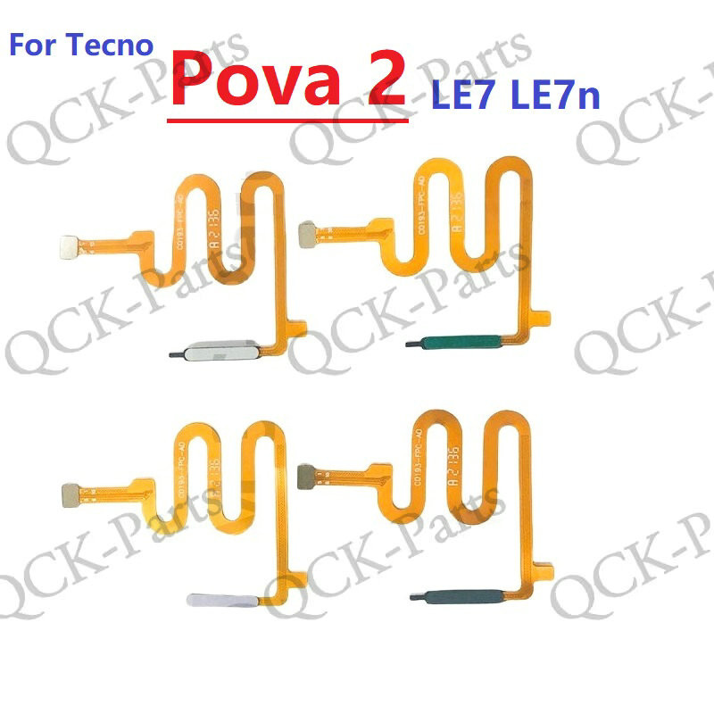 เซ็นเซอร์ลายนิ้วมือสําหรับ Tecno Pova 2 LE7 LE7n touch id sensor home return key flex สายริบบิ้นปุ่ม flex เปลี่ยนอะไหล่ซ่อม