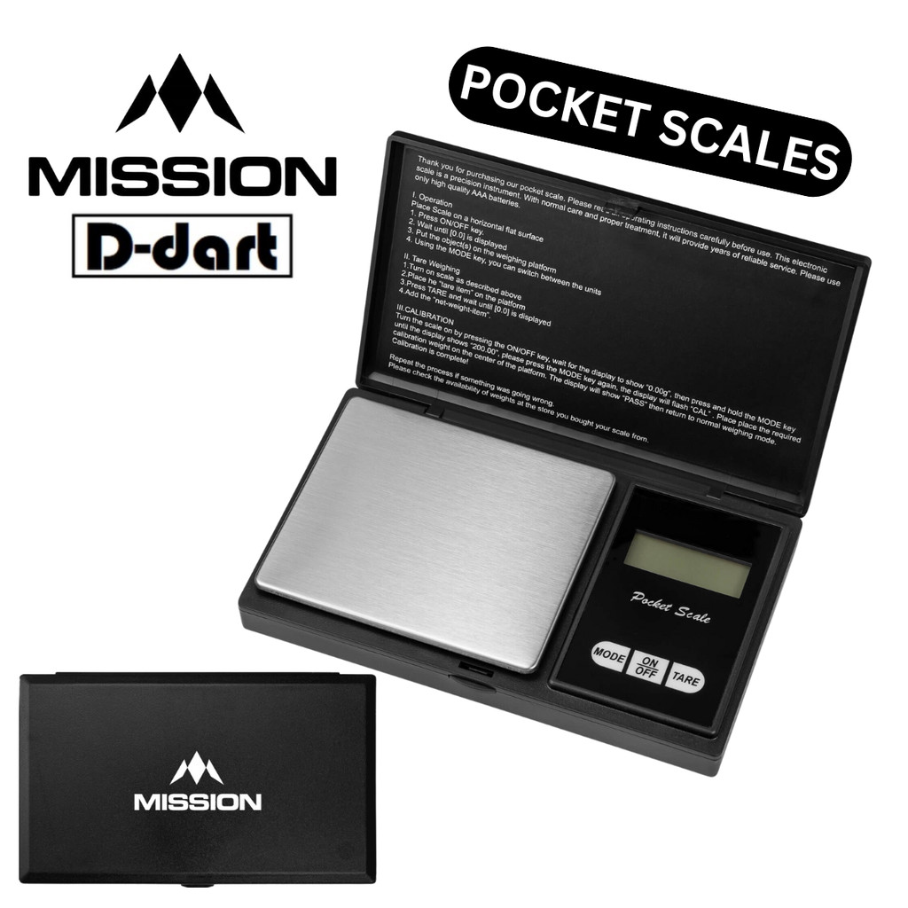 MISSION DARTS ACCESSORY - QUARK POCKET SCALES WEIGH DARTS PROFESSIONAL DIGITAL WEIGHING SCALE