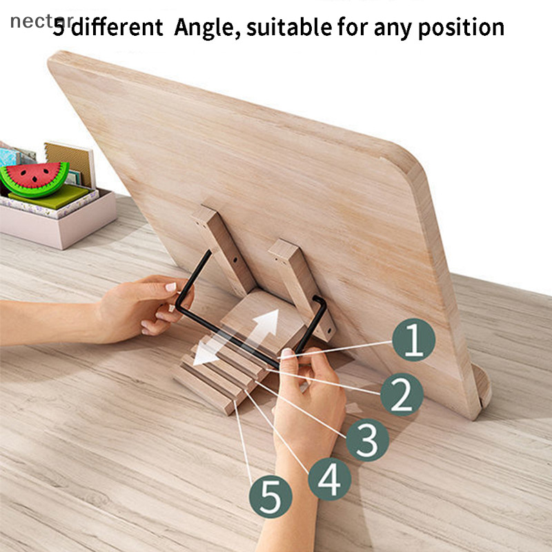 Tar ที่วางอ่านหนังสือแบบปรับได้แท็บเล็ต Cook Home Study Room Book Holder ขาตั้งแบบพับได้ N