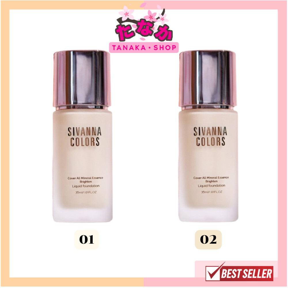 แท้/ถูกที่สุด/ไลฟ์ทุกวัน HF503 SIVANNA COVER ALL MINERAL ESSENCE รองพื้นน้ำแร่ เกลี่ยง่าย