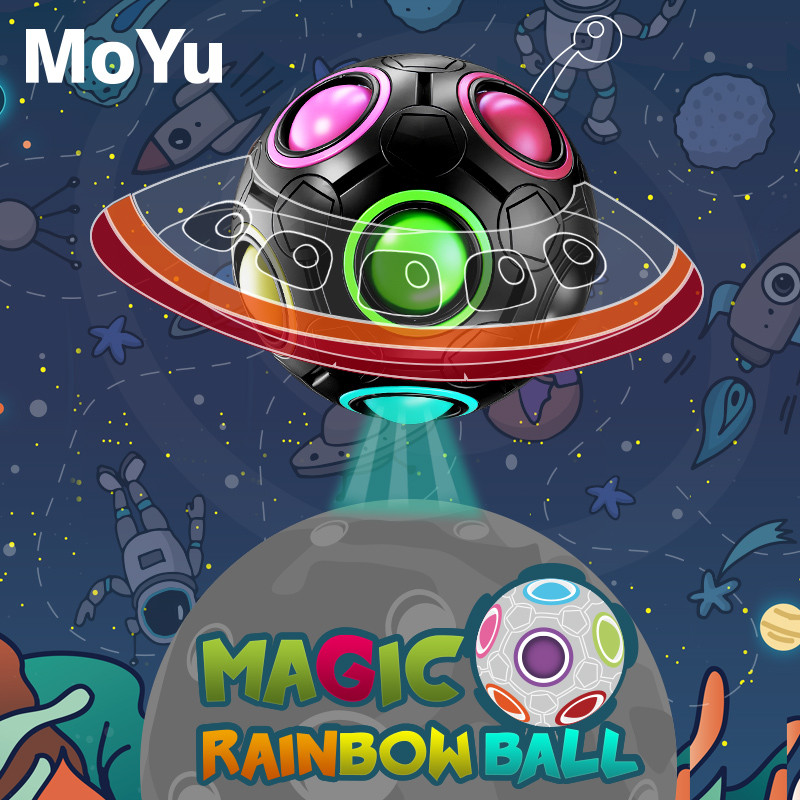 Moyu Rainbow Ball 12 Hole Bundle Stress Ball เกมสมอง Fidget Anti Stress ของเล่นสําหรับของขวัญเด็ก