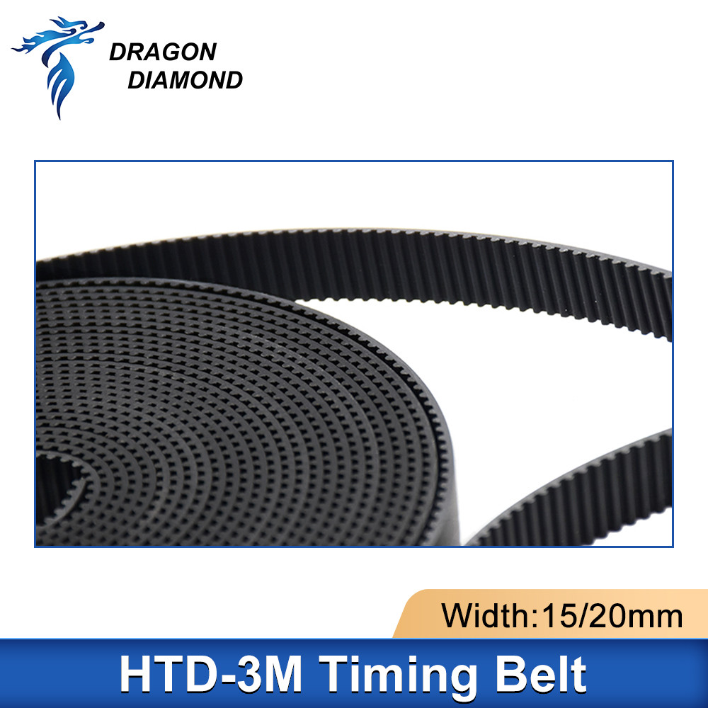 10m HTD-3M เปิดเข็มขัดกว้าง 15 มม.20 มม.PU Transmission เข็มขัด Synchronous 3M เข็มขัดสําหรับ Co2 เลเซอร์แกะสลักเครื่องตัด - รูปที่ 3