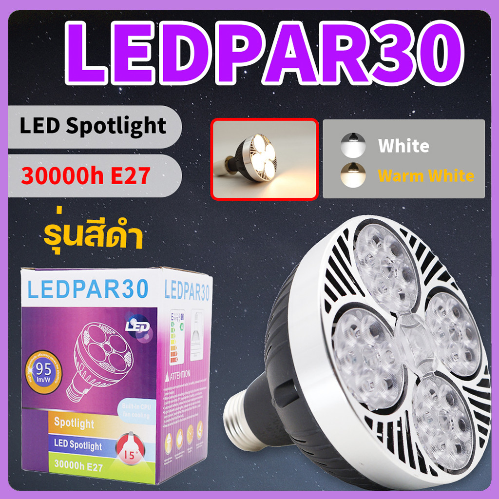 โคมไฟติดรางTrack Light E27 PAR30สำหรับร้านเสื้อผ้าแสงสว่าง โคมไฟ แทรคไลท์ บอดี้ขาว บอดีดำ ประหยัดไฟไม่ร้อนใช้งานได้นาน