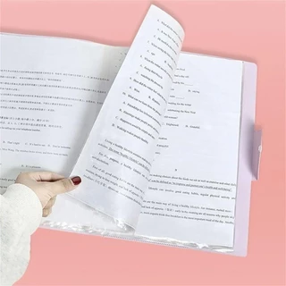 YERROWELL แฟ้มกระดาษ A3 1 ชิ้น,อุปกรณ์สํานักงานอัลบั้มภาพ A3 กระเป๋าเอกสาร, เครื่องเขียนนักเรียนพลาสติก 20/30/40 หน้า Art Work Collection Organizer