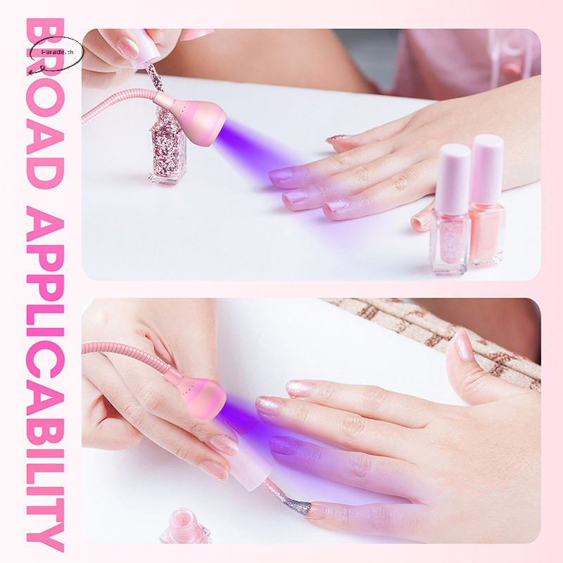 Gooseneck Parade เล็บโคมไฟ Led เครื่องเป่าเล็บ Curing Light สีดํา Gooseneck และ Clamp สําหรับเล็บเจลสําหรับเจล Polish Curing TH
