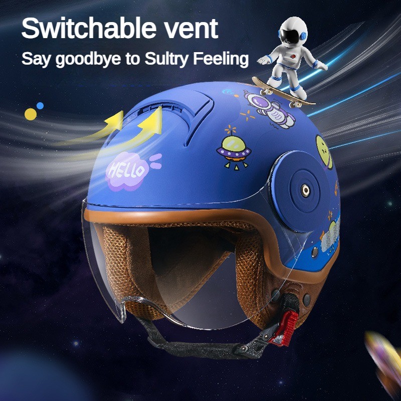 หมวกกันน็อคมอเตอร์ไซค์หมวกกันน็อคการ์ตูนเด็ก - รูปที่ 3