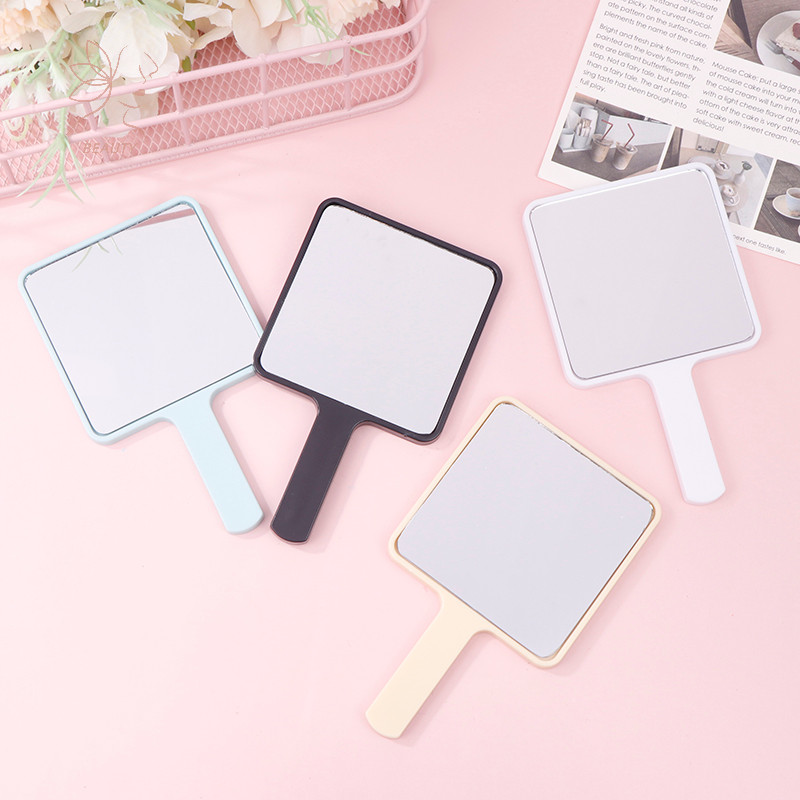 maybeauty กระจกแต่งหน้าพกพา ทรงสี่เหลี่ยม พร้อมที่จับ สําหรับโต๊ะเครื่องแป้งและเดินทาง {TH}