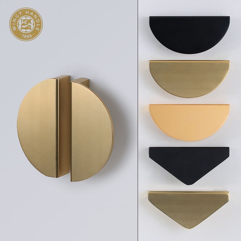 มือจับเฟอร์นิเจอร์ ลิ้นชัก ตู้กับข้าว แบบอลูมิเนียม สีทอง สีดํา