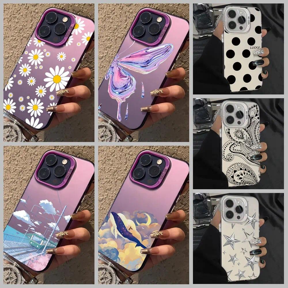 เคสโทรศัพท์สําหรับvivo Y02 Y02T Y02A Y03 Y03Tหรูหรารูปแบบผีเสื้อกันกระแทกIMDกันชนสําหรับVivo Y01 Y10 กรณีFundas