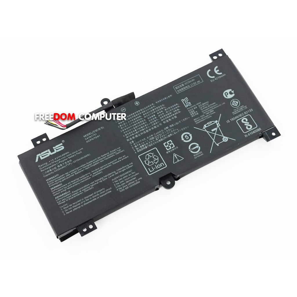 แบตเตอรี่โน๊ตบุ๊ค (แท้) C41N1731 ASUS ROG Strix G515GV, G515GW, GL504GM, GL504GS, GL504GV, GL504GW (
