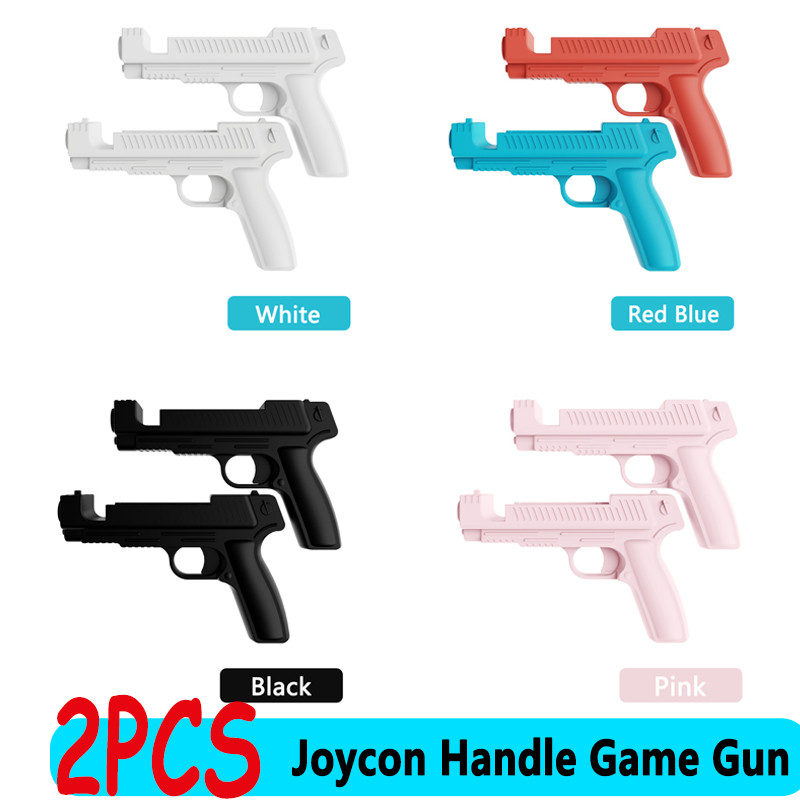 2pcs ยิง Gunstock Grip เกมปืนรูปร่าง Handgrip สําหรับสวิทช์/OLED อุปกรณ์เสริมเกมติดตั้งง่ายเพิ่มประสบการณ์ปฏิสัมพันธ์