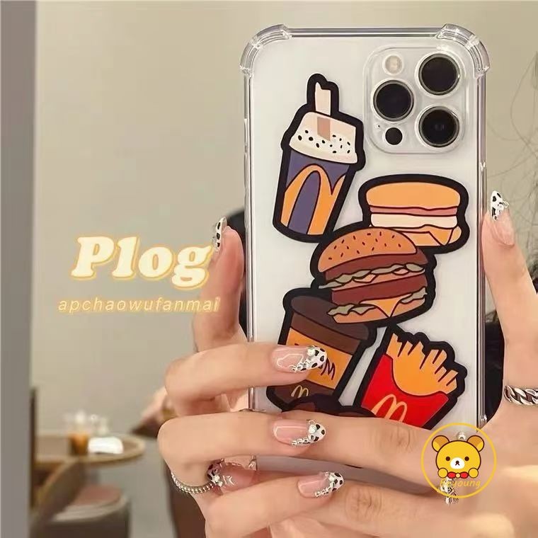 Mcdonalds Fries และ Burgers เคสโทรศัพท์สําหรับ Vivo Y38 Y03 Y100 Y200E V30 Lite V30E X100 Pro Ultra 