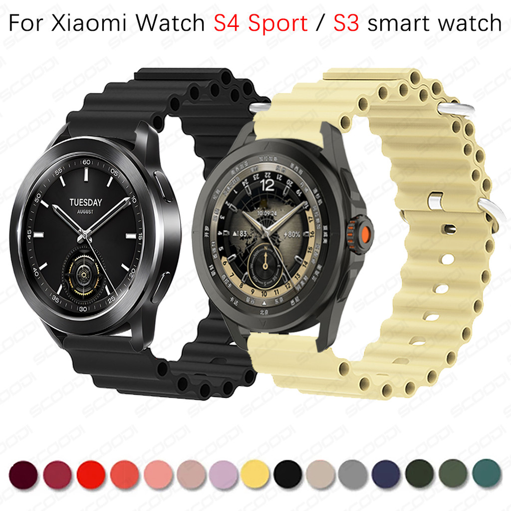 Ocean สายซิลิโคนสําหรับ Xiaomi นาฬิกา S4 Sport / S3 / S2 / S1 Active / S1 Pro / สี 2 Sport SmartWatc
