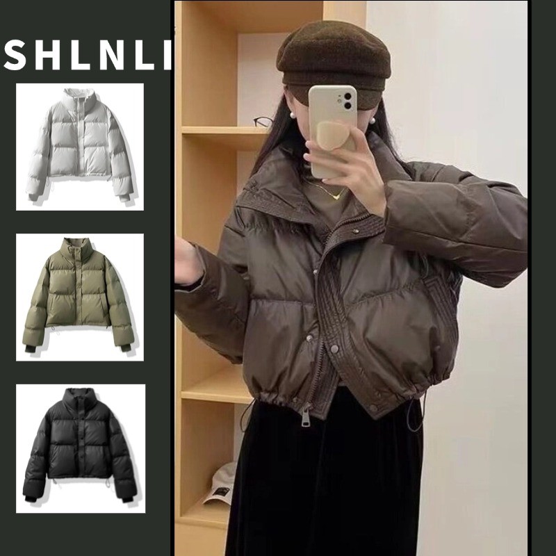 Non Wash Cotton Jacket ผู้หญิงฤดูหนาว Pu หนังลงเสื้อ