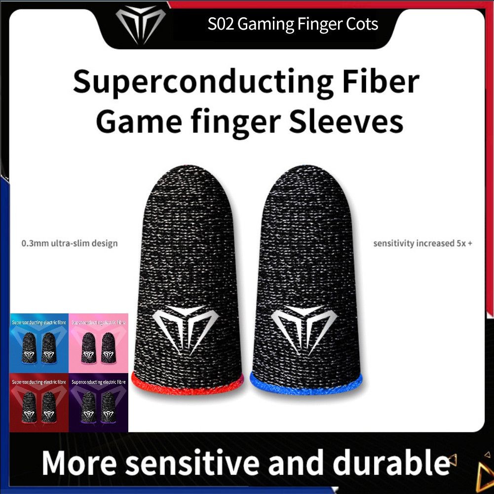 โทรศัพท์มือถือ Gaming Finger Sleeve Anti-Sweat Finger Sleeve สําหรับ PUBG เกมมือถือ Silver Fiber Touchscreen Gamer Thumb Protector