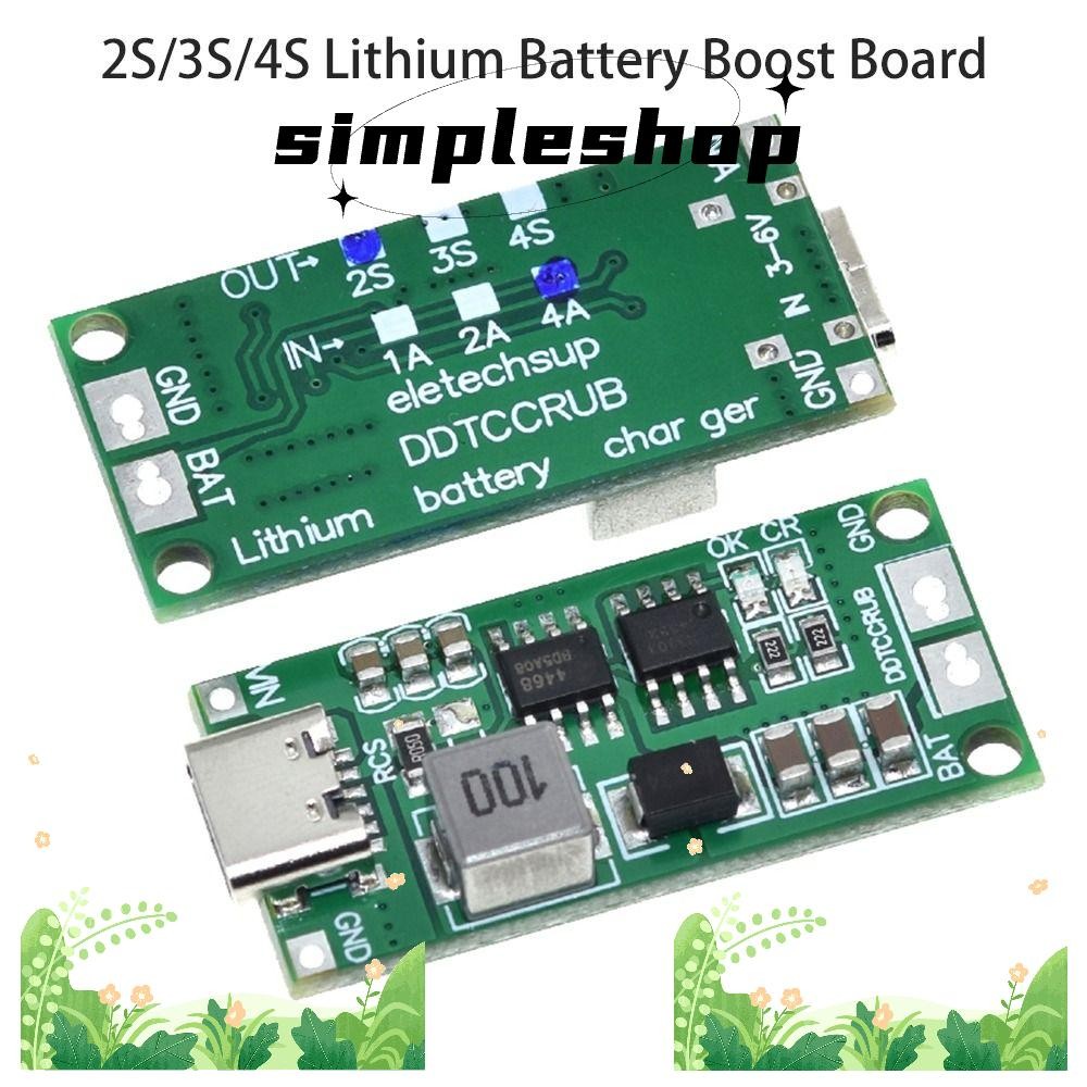 Simple Boost โมดูลทนทาน Type-C ถึง 8.4V 12.6V 16.8V Li-Ion Charger แบตเตอรี่ลิเธียมชาร์จ