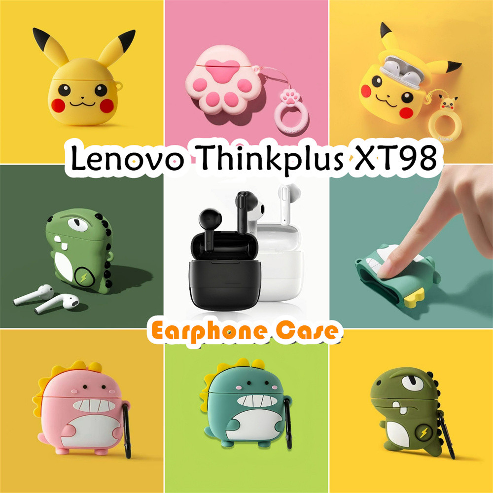 READY STOCK!นําไปใช้กับ Lenovo Thinkplus XT98 เคส Case เคสหูฟัง การ์ตูนน่ารักคู่ ซิลิโคนนุ่ม NO.3