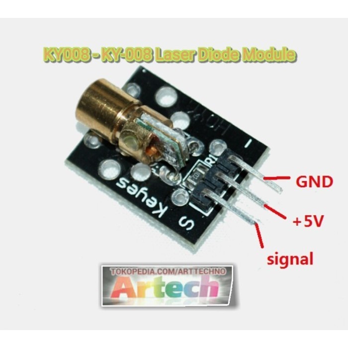 DS99 KY008 / KY-008 โมดูลไดโอดเลเซอร์ 650nm wemos esp32 nodemcu esp-32 Uno