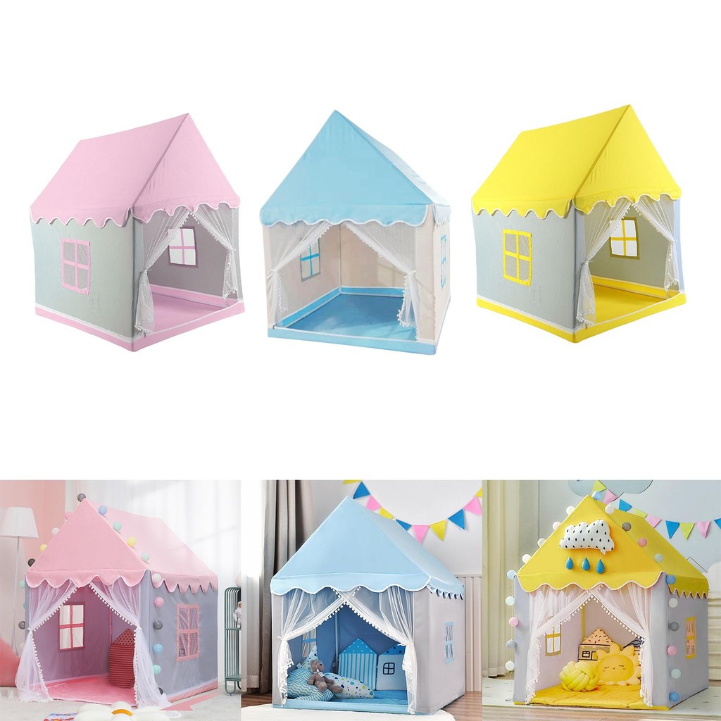[besteffy1] 2023 ร้อนแบบพกพาเด็กเล่นเต็นท์พับเต็นท์เด็กขนาดใหญ่สีชมพูเจ้าหญิงปราสาทเด็กตกแต่งห้องประกอบง่าย
