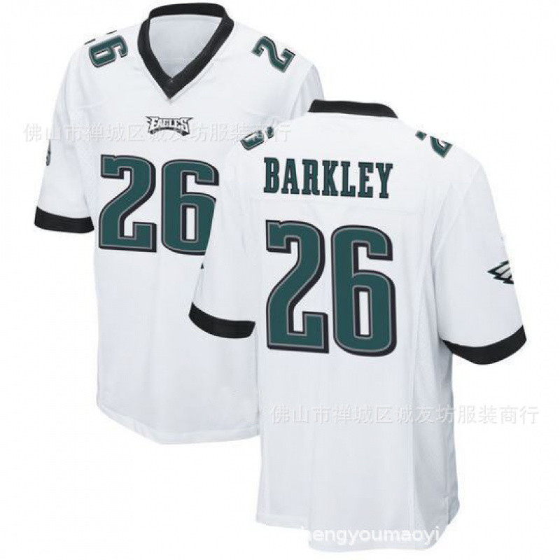 NFL เสื้อรักบี้ Eagles 26 White Eagles saquon barkley Jersey GUEJ