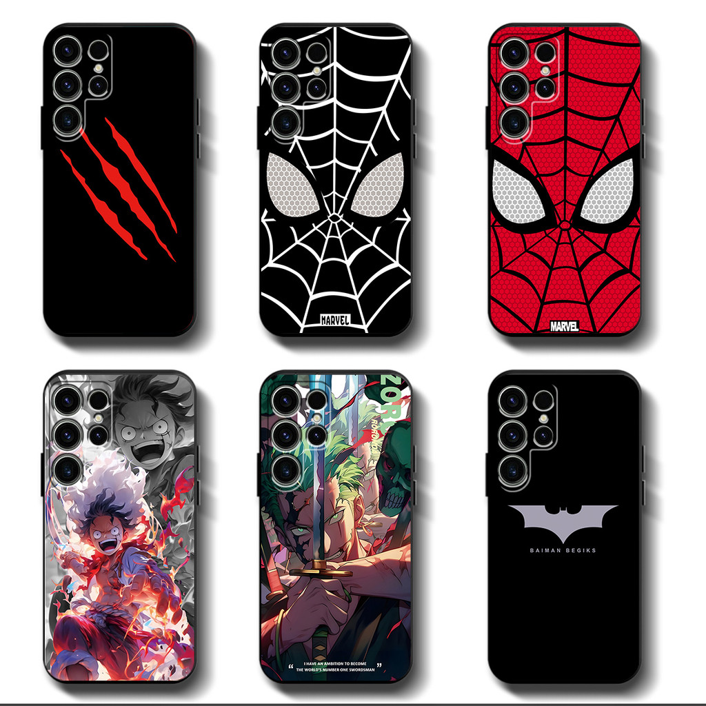 เคสนิ่มสีดําสําหรับ Samsung Glaxy S23 Ultra / S22 Ultra / S24 Ultra Anticrack Casing คุณภาพสูง TPU cover Full Protection ยางซิลิโคนเคสโทรศัพท์