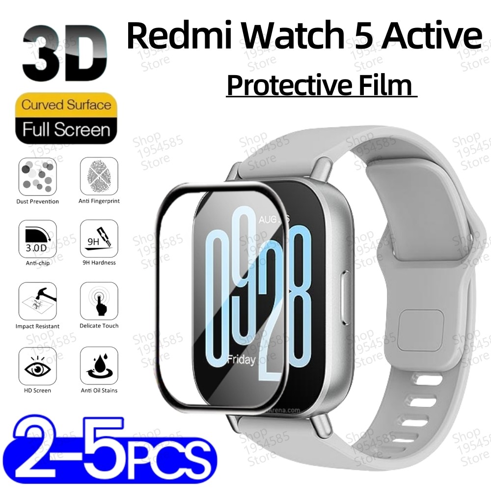 Redmi Watch 5 Active Watch 3D ฟิล์มโค้งปกป้องหน้าจอ Anti-Scratch ฟิล์มป้องกันบน Redmi Watch 5Active