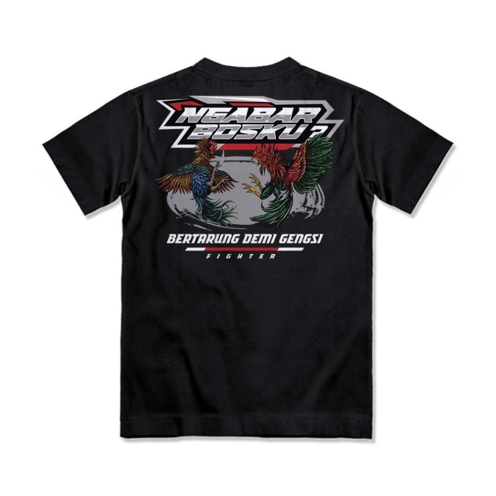 DNRS Fighter Rooster เสื้อยืด Ngbar My Boss Fighting สําหรับ Gangsi - เสื้อ Distro ชุมชนไก่กรุงเทพ -