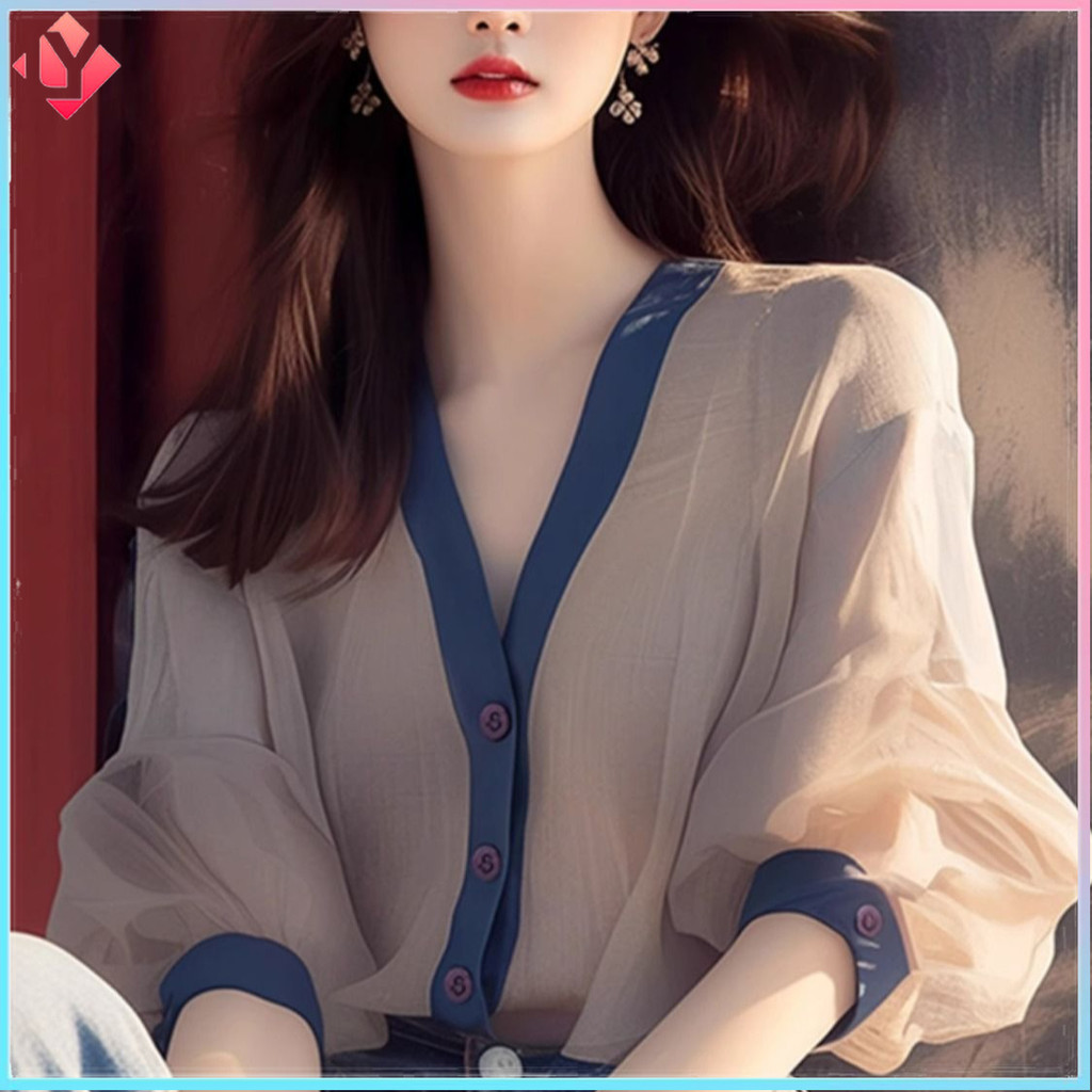 High-end Light Luxury Elegant Design เกาหลีสไตล์วิทยาลัยผู้หญิงหลวม Chic เสื้อที่สวยงาม ราคา ถูกที่สุด ดีลบีเคเค รูปภาพหลัก