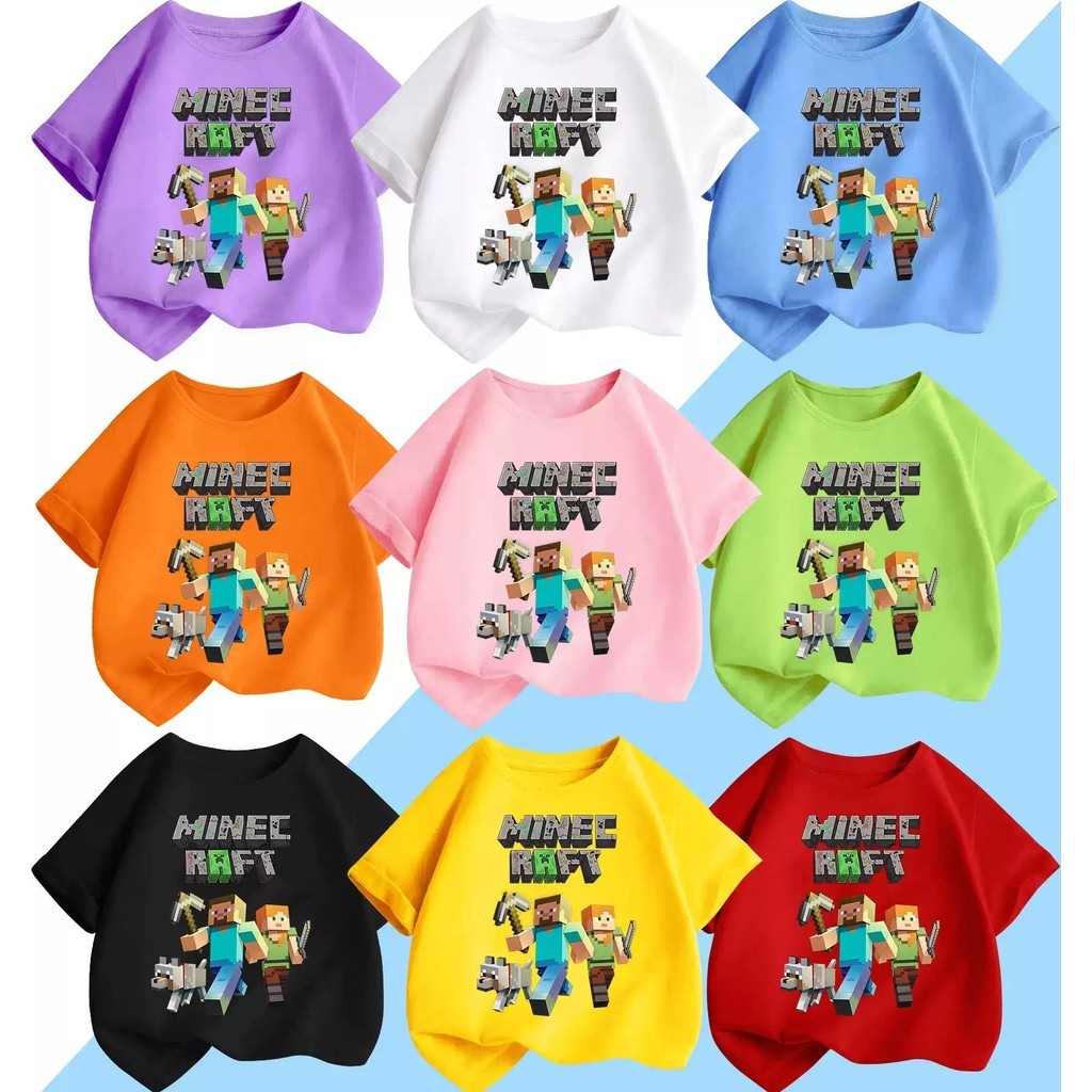 (จัดส่งตลอด 24 ชั่วโมง) Kids Tshirt เสื้อเด็ก เสื้อเกมส์ สำหรับเด็กและผู้ใหญ่ N0.89 สี ผ้าใส่สบาย