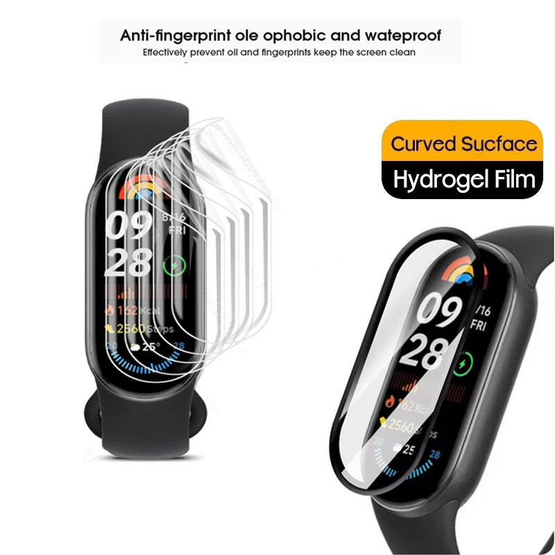 ฟิล์มป้องกันฟิล์มนุ่ม / 3D PMMA ป้องกันหน้าจอสําหรับ Xiaomi Mi Band 9 / 8 / 7 / Xiaomi Smart Band 9