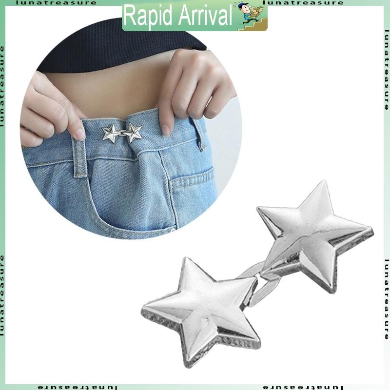 Lun ที่ถอดออกได้ Jean ปุ่ม Clasps ปรับเอว Buckle Snap กางเกงหัวเข็มขัด Extender กางเกงกระชับเอวสําหรับหลวม Pan